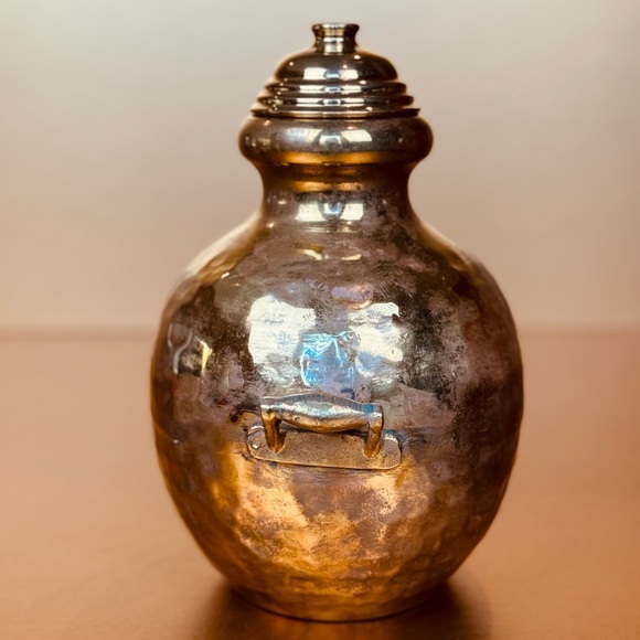 Vintage Brass Ginger Jar Vase 8” India Lid - Picture 5 of 6